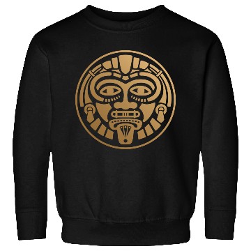 Discover Minimalist Ethnic Mask Logo: Aztec & Mayan Sweatshirts