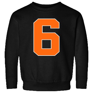 Discover Number 6 Sports Orange Sweatshirts
