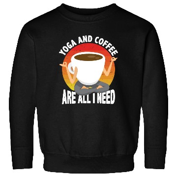 Discover Yoga and Coffee Are All I Need Retro Sweatshirts