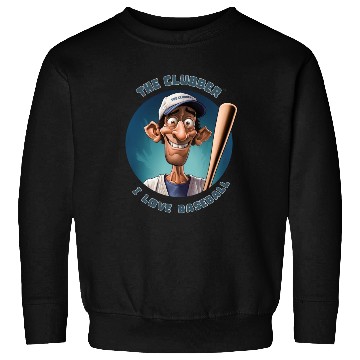 Discover The Clubber, Posing with His Baseball Bat Sweatshirts
