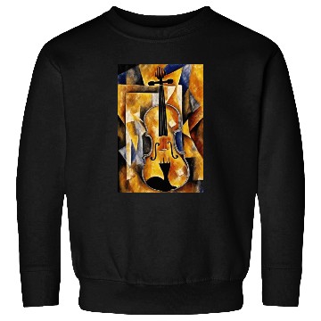 Discover Violin Painting with Geometric Art Sweatshirts