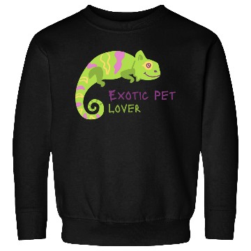 Discover Green Chameleon Lizard Exotic Pet Lover Sweatshirts