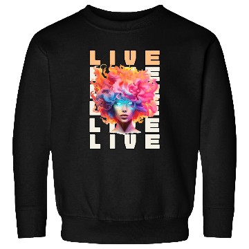 Discover Glowing Women Head. Live. Sweatshirts