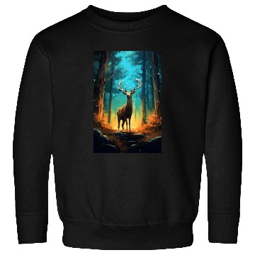 Discover Deer In The Forest Mysterious Sweatshirts