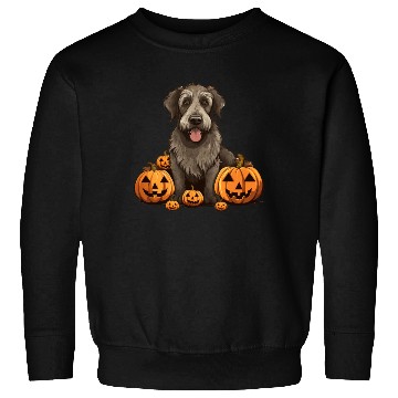 Discover Irish Wolfhound Dog Pumpkin Lazy Halloween Party Sweatshirts