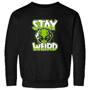 Discover Stay Weird Extraterrestrial Ufo Conspiracy Alien Sweatshirts