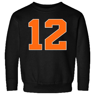 Discover Number 12 Sports Orange Sweatshirts