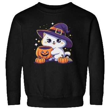 Discover Cute Cat Halloween 3 Sweatshirts
