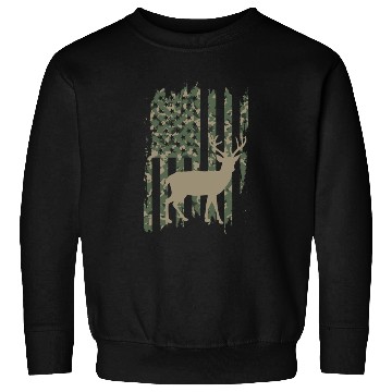 Discover Camo American Flag Deer Sweatshirts