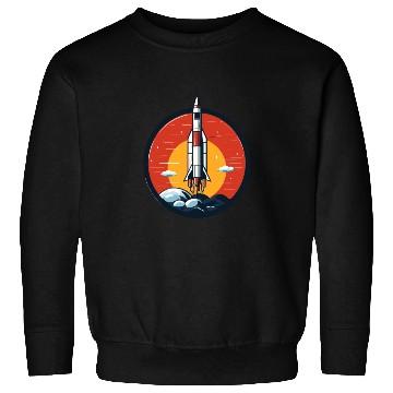Discover Nostalgic Rocket Emblem Gift Timeless Classic Sweatshirts
