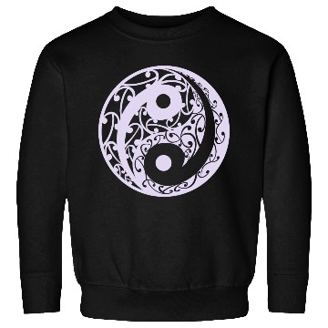 Discover Yin And Yang Koru Pattern In A Light Purple Colour Sweatshirts