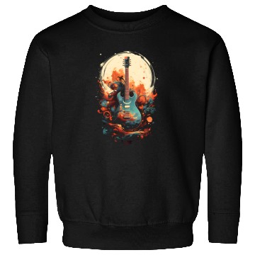 Discover Guitar Moon Color Sweatshirts