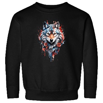 Discover Wolf artwork illustration Sweatshirts