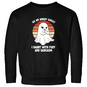 Discover Ghost Hunter Funny Ghost Angry Ghost Halloween Sweatshirts