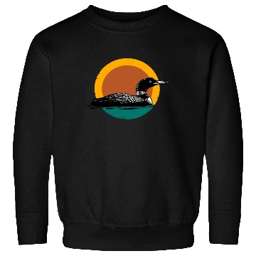 Discover Loon Sunset Faded Look with Retro Colors Sweatshirts