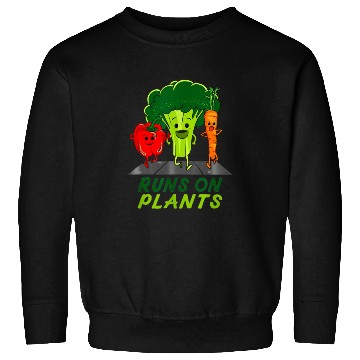 Discover runs on plants vegan vegetarian runner broccoli gi Sweatshirts