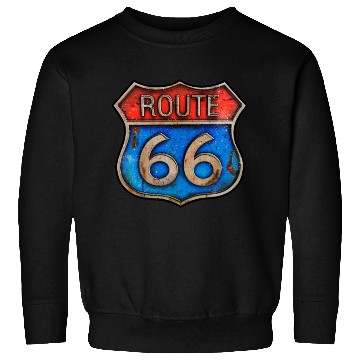 Discover Route 66 vintage sign - Rusty metal Sweatshirts