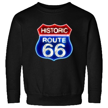 Discover Route 66 neon sign Sweatshirts