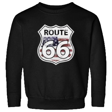 Discover Route 66 - American Flag Sweatshirts