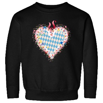 Discover Gingerbread heart shape blue white Bavarian style Sweatshirts