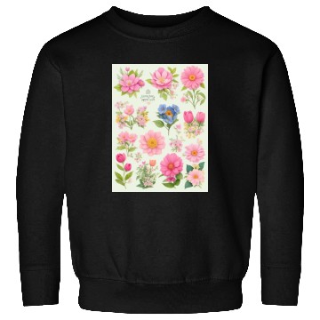 Discover Tangerine and Coral Spring Flowers Sweatshirts