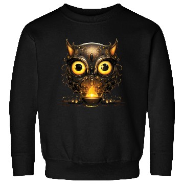 Discover Filigree Ornate Black Owl or Cat Sweatshirts