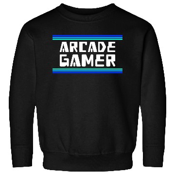 Discover Arcade Gamer RetroGaming Bleu Sweatshirts
