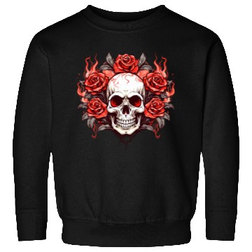 Discover Halloween Roses and Skull Sweatshirts