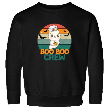 Discover Boo Boo Crew Ghost Halloween Paramedic Nurse Ghost Sweatshirts