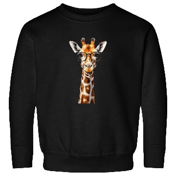 Discover Funny giraffe with glasses Sweatshirts