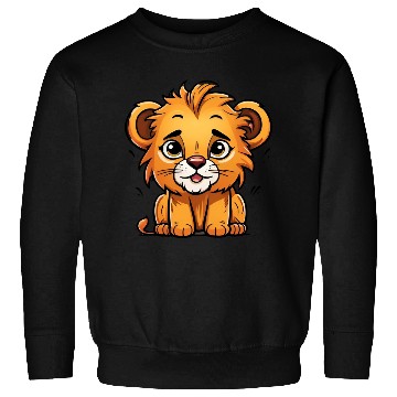 Discover Happy Lion Cub Cartoon Character Sweatshirts