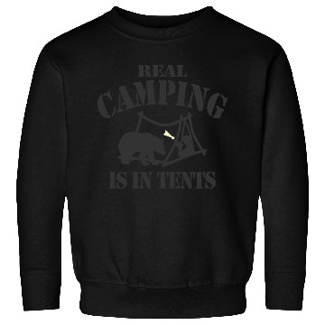 Discover Real Camping Is In Tents Sweatshirts