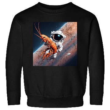 Discover Astronaut in space with shrimp Sweatshirts