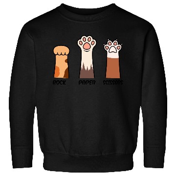 Discover Rock Paper Scissors with Cat Paws Sweatshirts