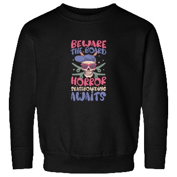 Discover Spooky Horror Skateboarder Halloween Skateboarding Sweatshirts
