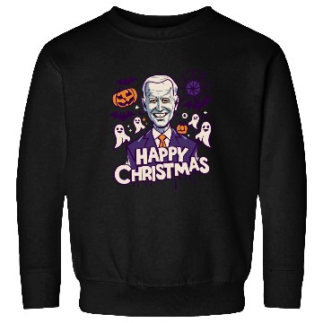 Discover Happy Christmas Joe Biden Funny Halloween Sweatshirts