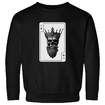 Discover King of Hearts Creepy Card Game Poker Sweatshirts