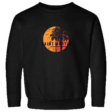 Discover Artistic Saint Martin Cool Palm Tree Vacation Sweatshirts