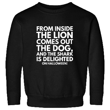 Discover Dog inside lion Halloween Sweatshirts