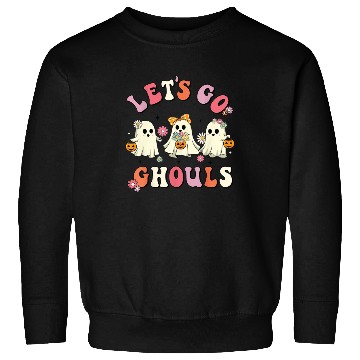 Discover Let's Go Ghouls Halloween Ghost Sweatshirts
