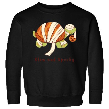 Discover Slow And Spooky Halloween Spooky Mummy Tortoise Sweatshirts