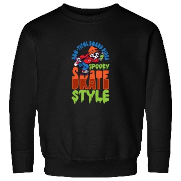 Discover Spooky Horror Skateboarder Halloween Skateboarding Sweatshirts