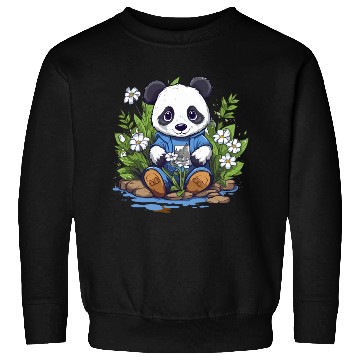 Discover Playful Panda Garden Sweatshirts