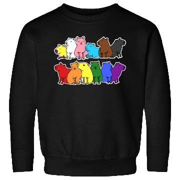 Discover Pride Progress Flag Capybara Design for Equality Sweatshirts