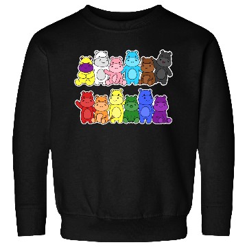 Discover Pride Progress Flag Hippo Design for Equality Sweatshirts