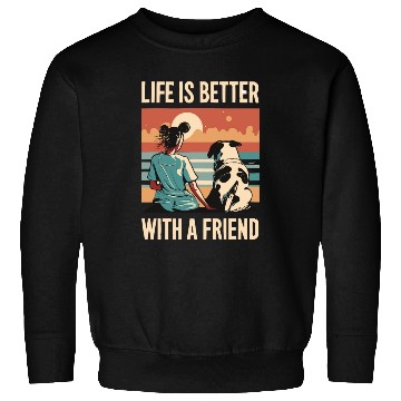 Discover Life Is Better With A Friend Golden Retriever Cute Sweatshirts