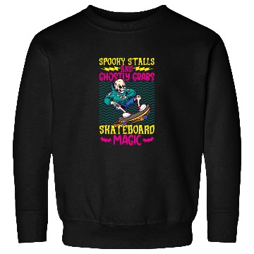 Discover Spooky Horror Skateboarder Halloween Skateboarding Sweatshirts