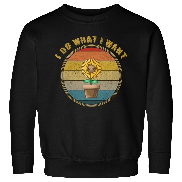 Discover I Do What I Want Angry Plant Distressed Sweatshirts