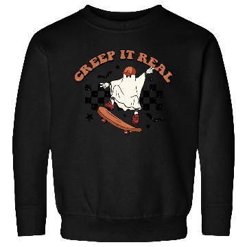 Discover Creep It Real Halloween Ghost Skating Sweatshirts