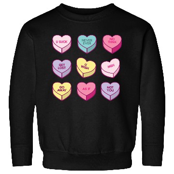 Discover Sassy Anti Valentines Day Conversation Candy Sweatshirts